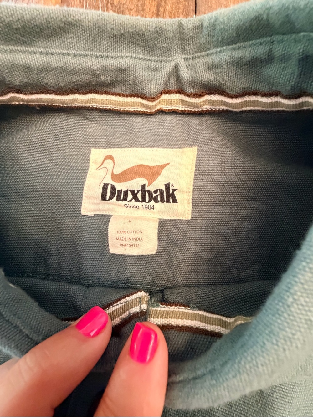 Vintage 80s Duxbak Heavyweight Cotton Chamois Utility Hunting EUC Sage Green L - Picture 4 of 11